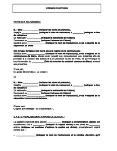 exemple de devis cession de droits