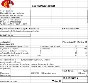 exemple de devis industriel