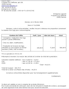 exemple de devis graphiste