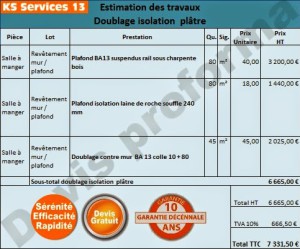 exemple de devis platrerie