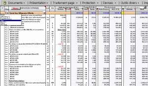 exemple de tableau devis