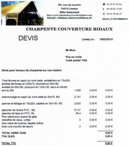 exemple de devis couverture