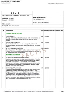 exemple de devis couverture