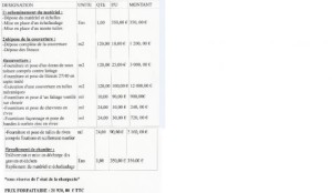 exemple de devis couverture