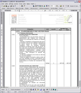 exemple de devis estimatif