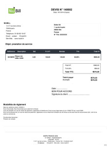 exemple de devis medical