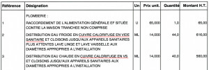 exemple de devis plomberie sanitaire
