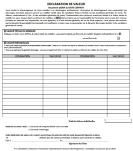 exemple de devis pour un demenagement