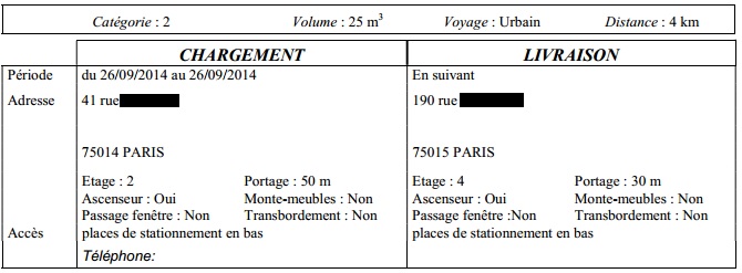 exemple de devis pour un demenagement