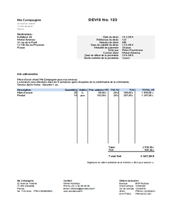 exemple de devis sans tva gratuit