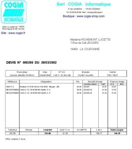 exemple de devis client