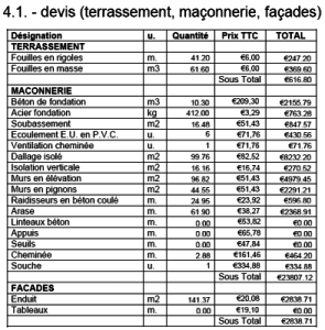 exemple de devis de maconnerie gratuit