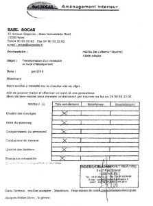 exemple de devis hotel