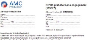 exemple de devis volets roulants