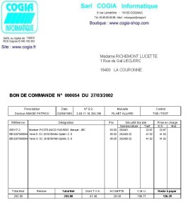 exemple de devis commande