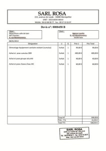 exemple de devis de plomberie gratuit