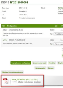 exemple de devis micro entreprise