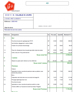 exemple de devis echafaudage