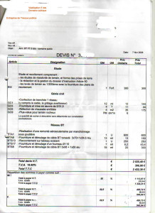 exemple de devis extension maison