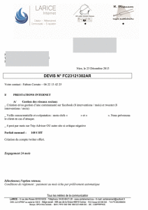 exemple de devis pour restaurant