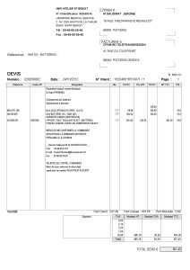 exemple de devis serrure