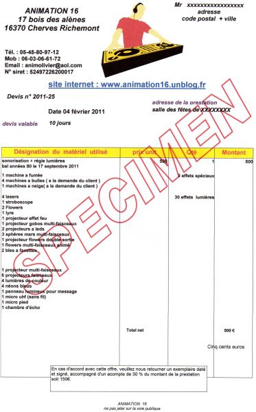 exemple de devis d une association