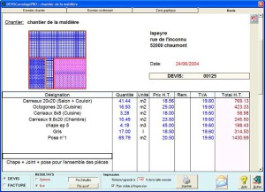 exemple de devis pour pose carrelage