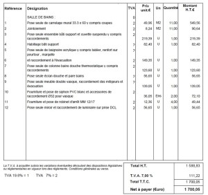 exemple de devis sdb