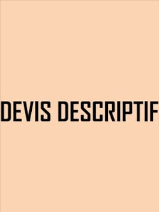Exemple de devis descriptif pour travaux de construction d'un bâtiment