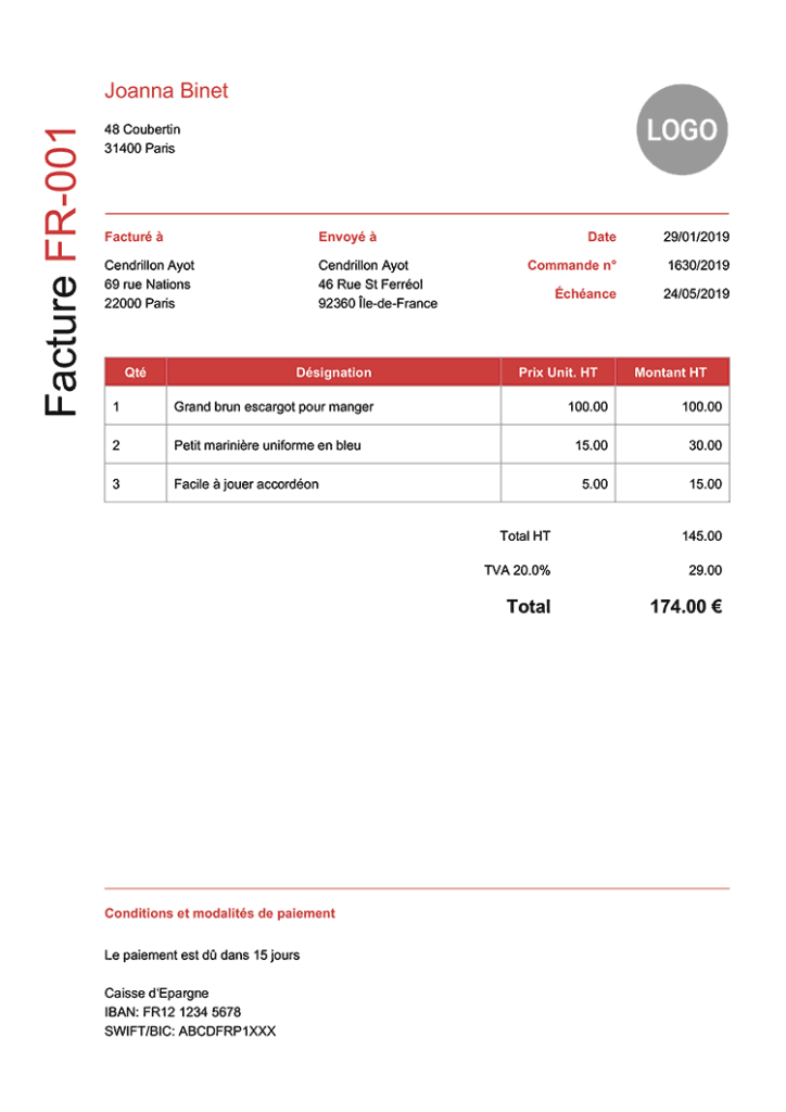 exemple facture hotel - Paperblog