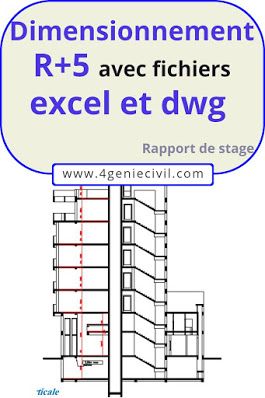 Dimensionnement R+5 avec excel et plans autocad - Rapport de stage
