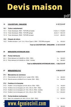 exemple devis construction maison pdf