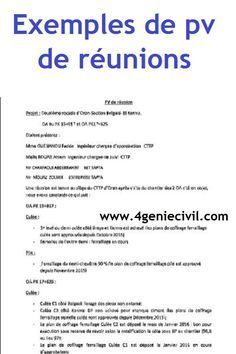 Exemples de pv de réunions - format Word