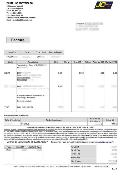facture moto - Paperblog