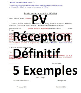 5 modèles de PV réception définitive en word doc