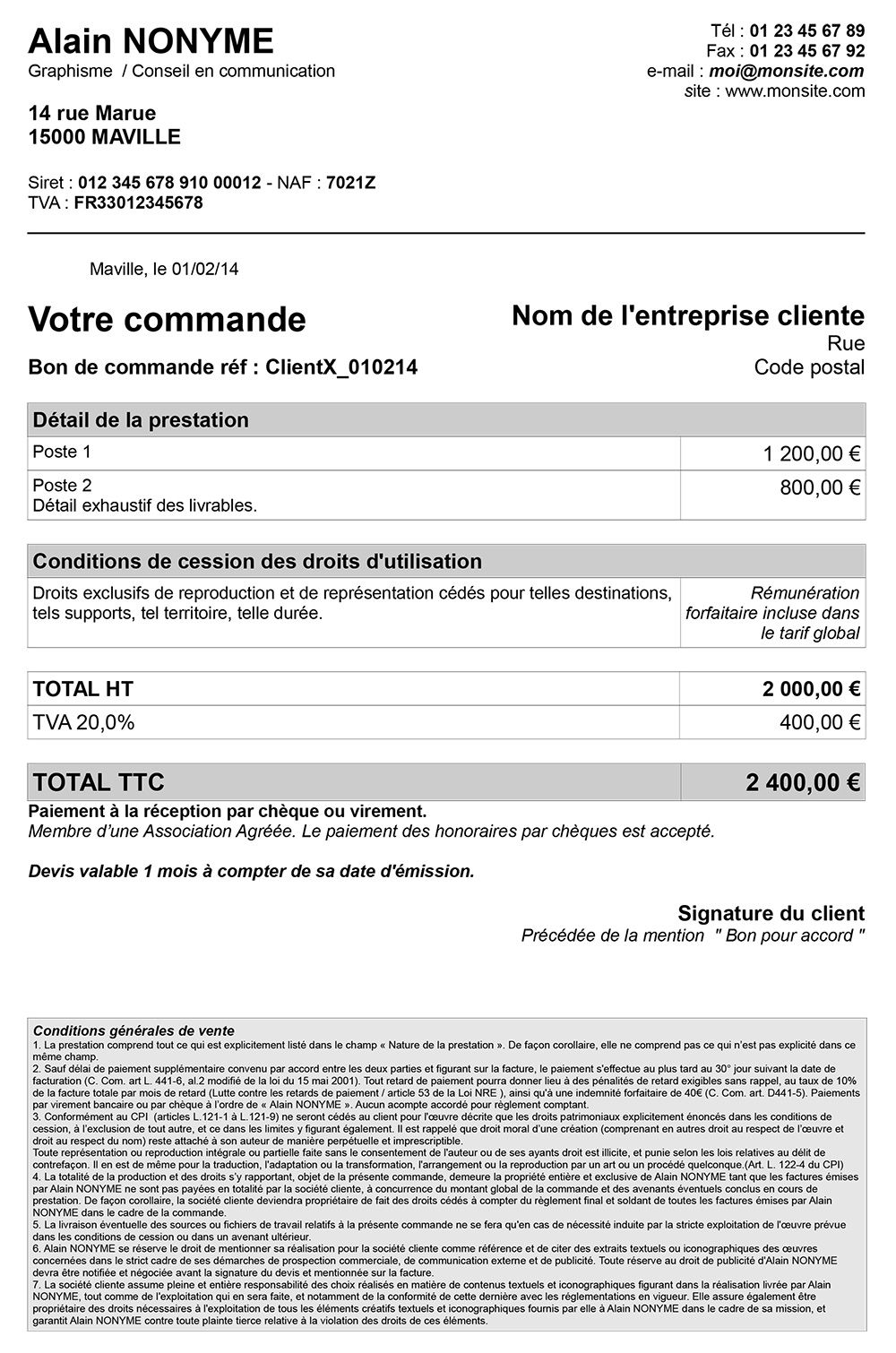 Comment établir mes devis ? — Kit de survie du créatif